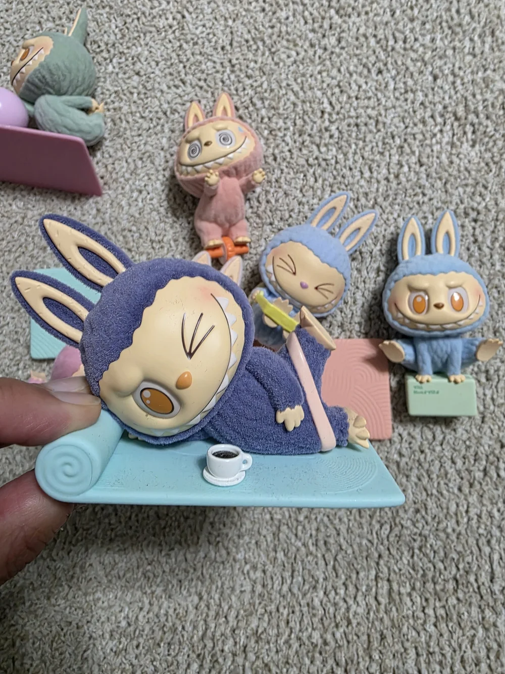 Bundle Of Lazy Yoga Labubu Figures